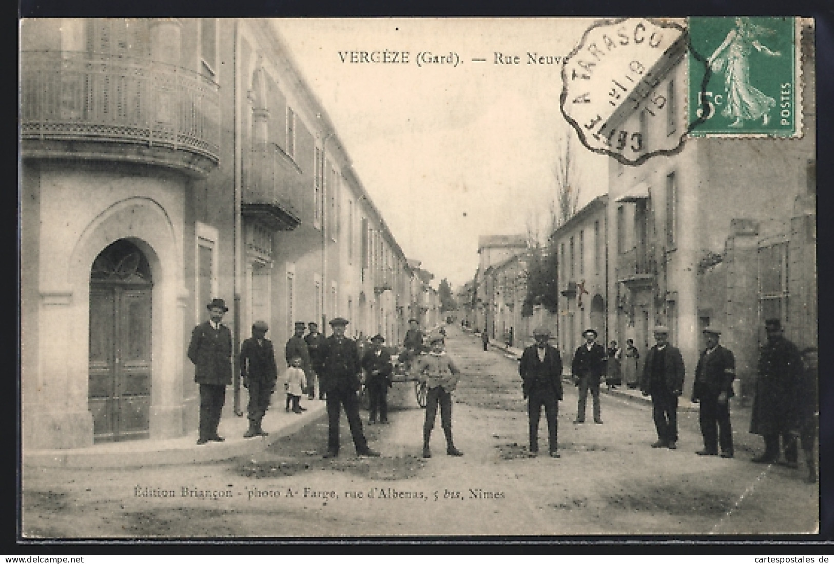 CPA Vergèze /Gard, Rue Neuve