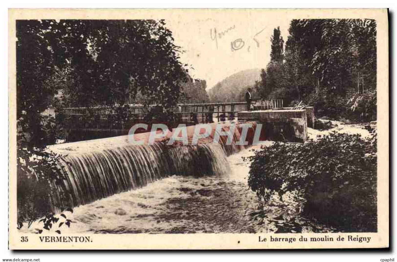 CPA Vermenton Le barrage du moulin de Reigny