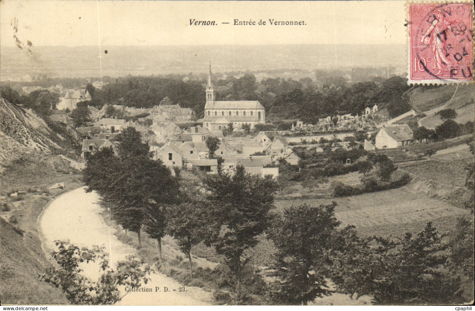 CPA Vernon Entree de Vernonnet