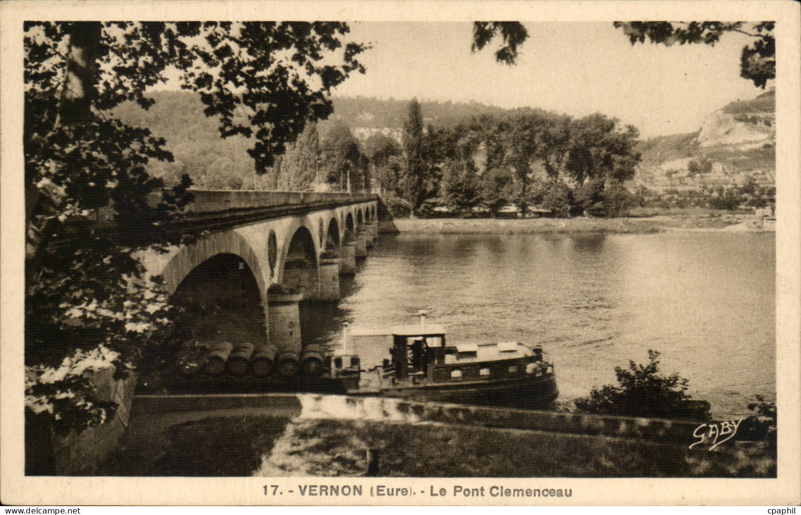 CPA Vernon Le pont Clemenceau