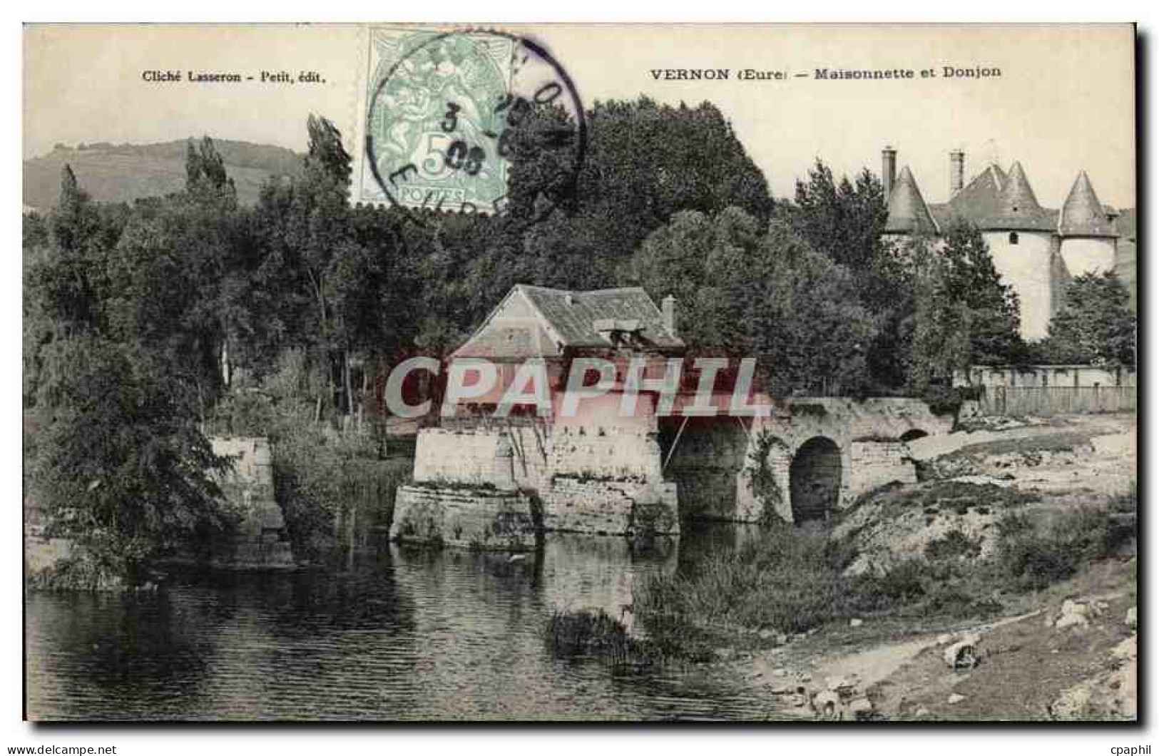 CPA Vernon Maisonnette et donjon