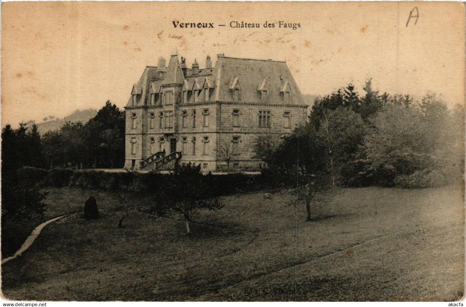 CPA VERNOUX Chateau des Faugs (660855)