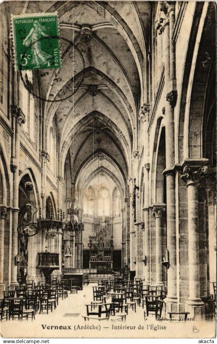 CPA VERNOUX Intérieur de l'Église (660830)