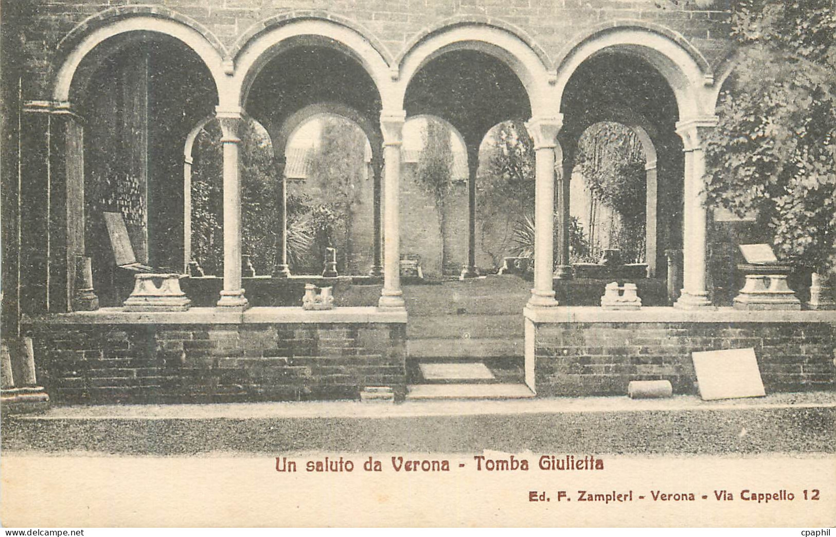 CPA Verona Un saluto de Verona Tomba Giulietta
