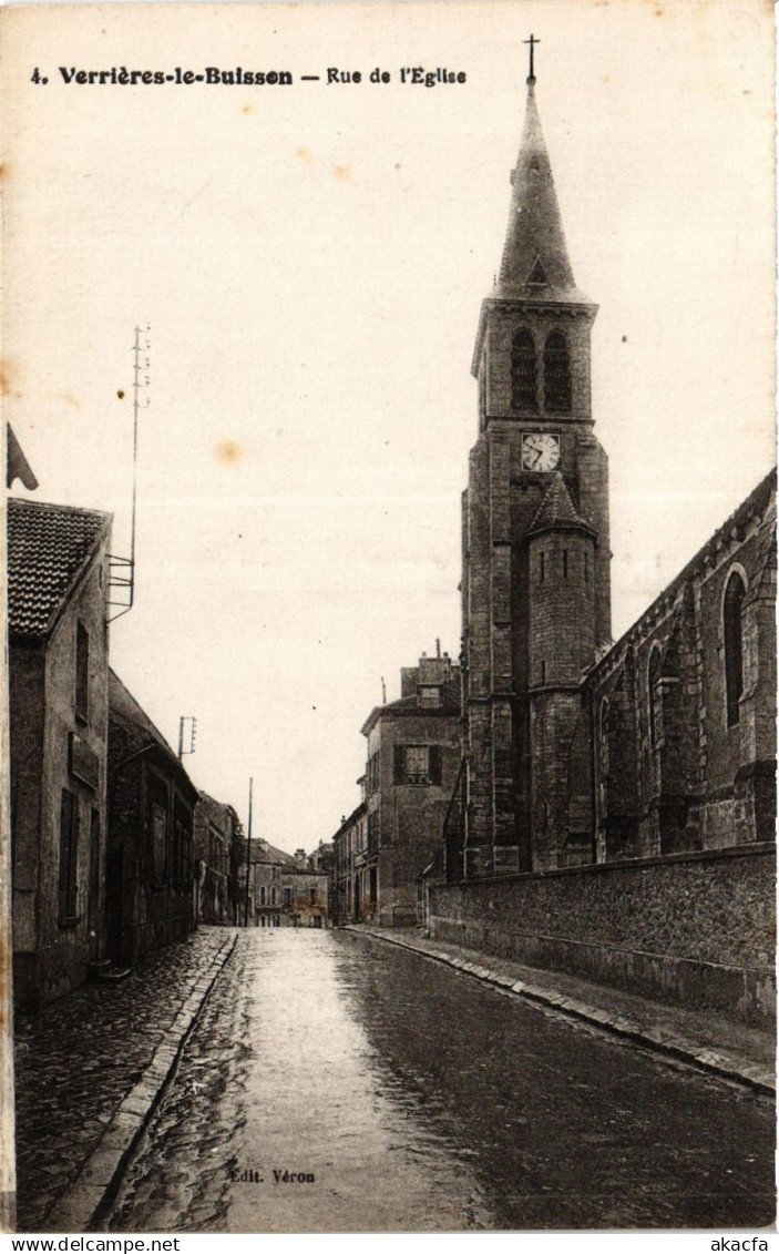 CPA VERRIERES-le-BUISSON - Rue de l'Église (384974)