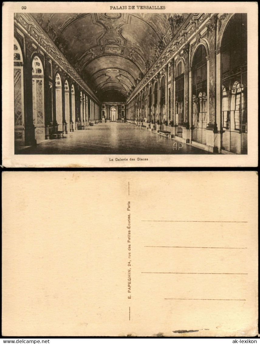 CPA Versailles PALAIS DE VERSAILLES La Galerie des Glaces 1920