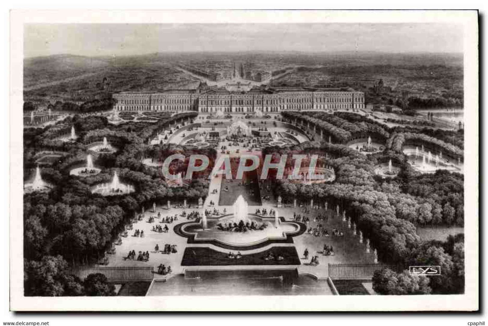 CPA Versailles Panorama Chateau