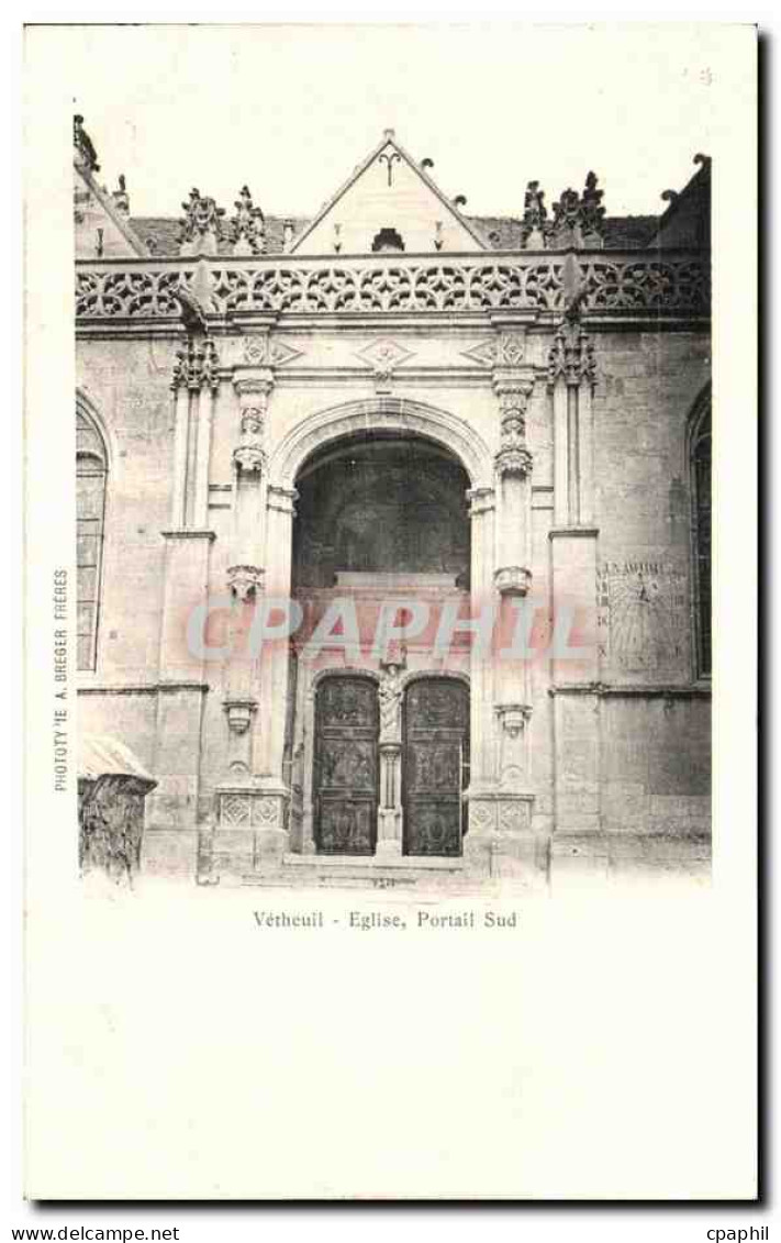 CPA Vetheuil Eglise Portail Sud