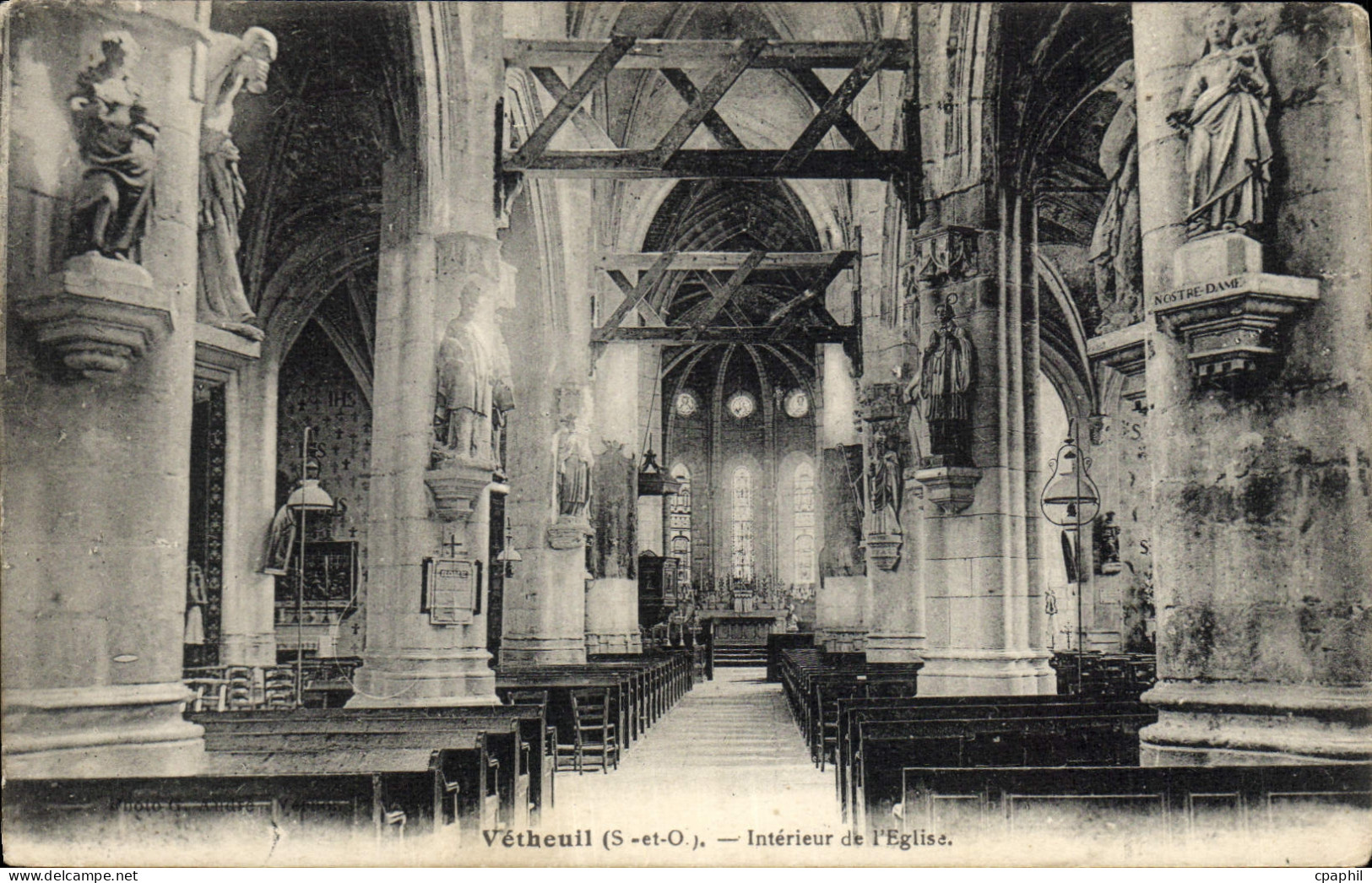 CPA Vetheuil Interieur De I'Eglise