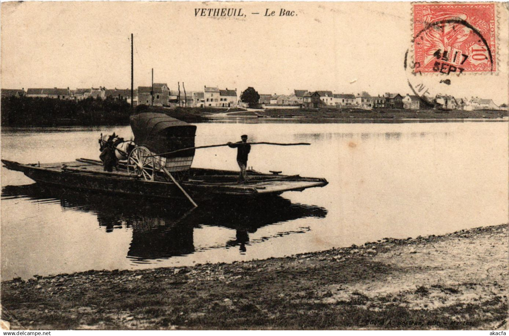 CPA VETHEUIL - Le Bac (350211)