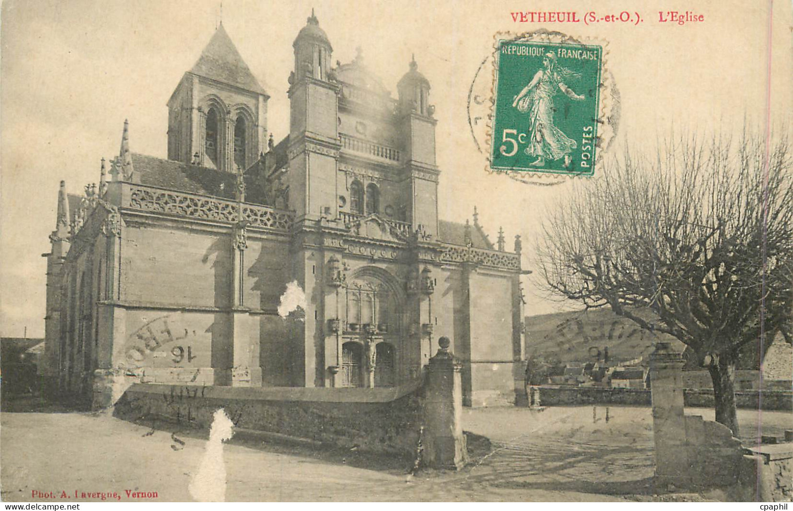 CPA Vetheuil(s et o) l eglise