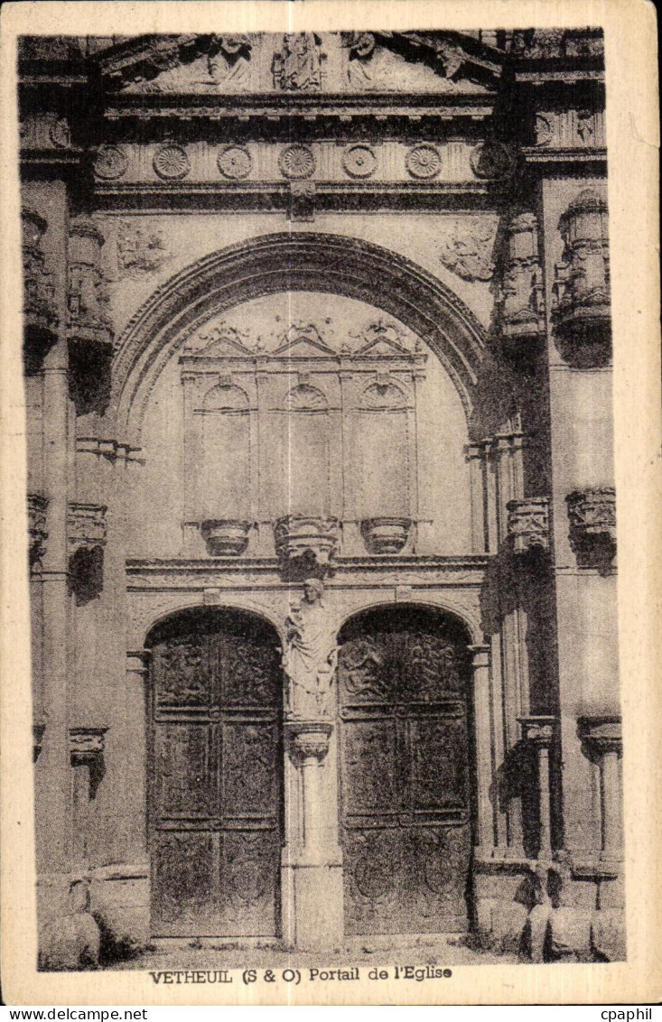 CPA Vetheuil (S O0 portail de Ieglise
