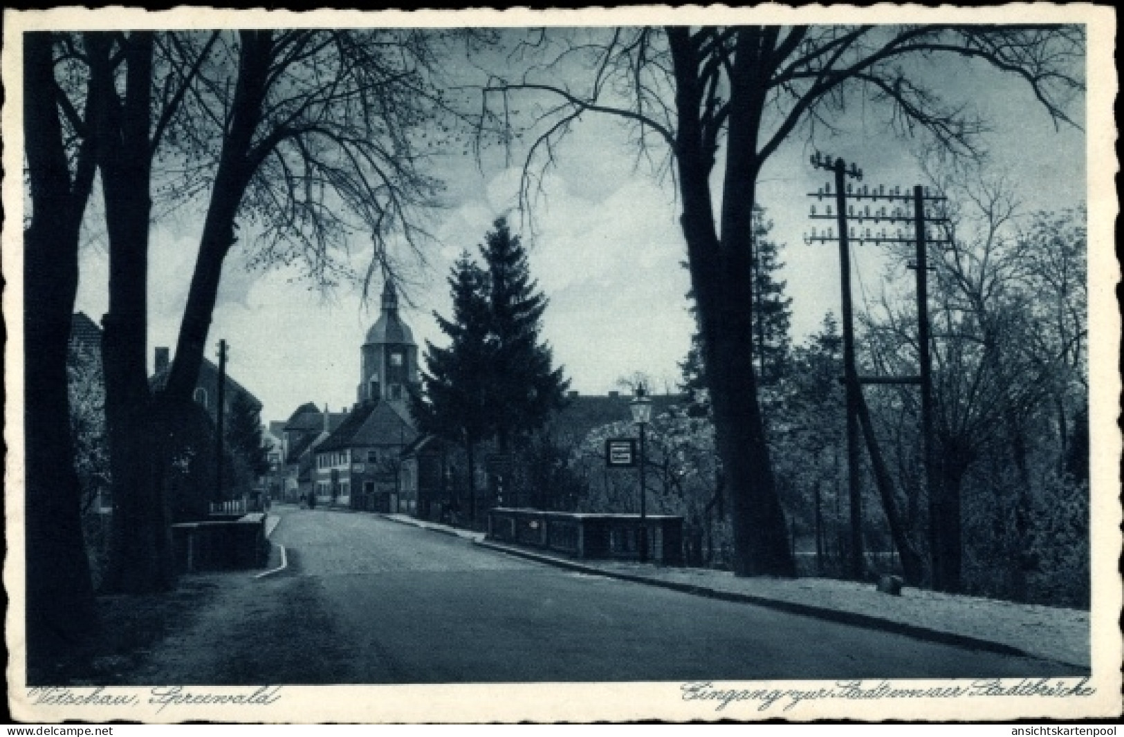 CPA Vetschau im Spreewald, Eingang zur Stadt, Brücke