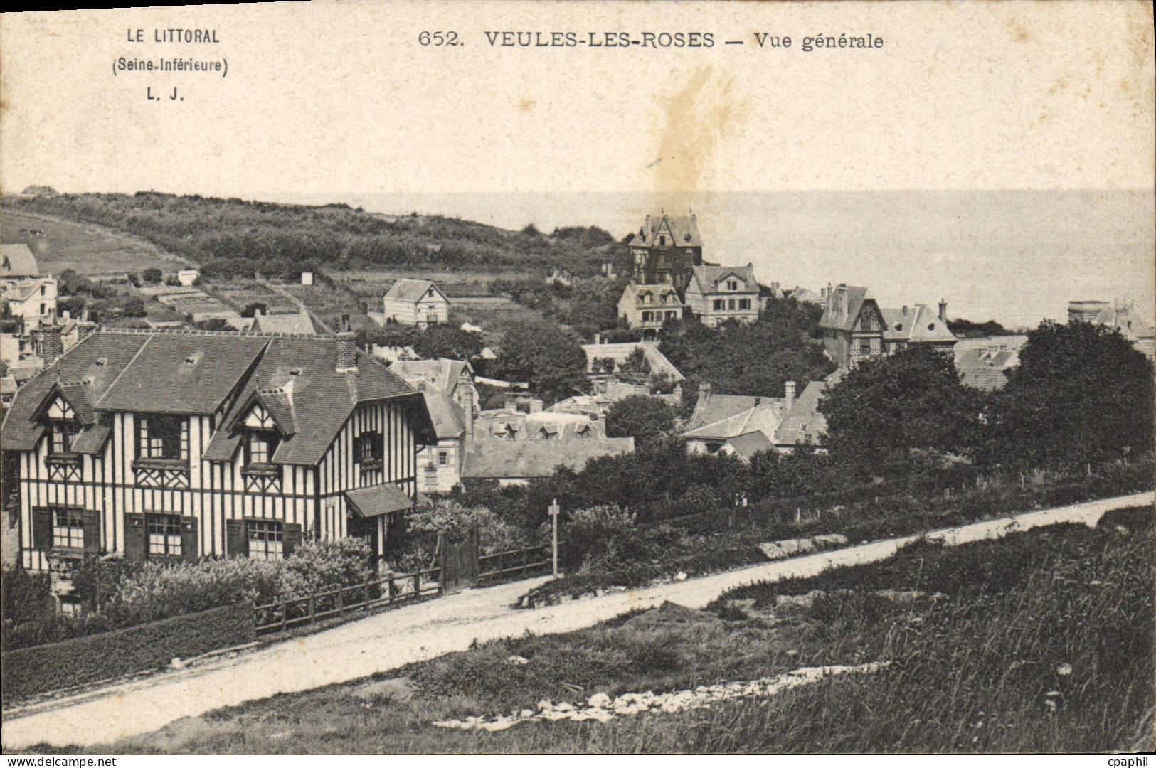 CPA Veules Les Roses Vue Generale