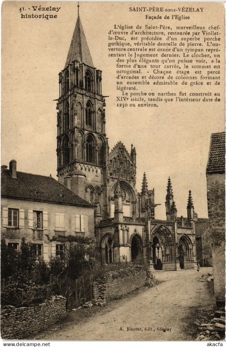 CPA Vezelay Eglise (1478691)