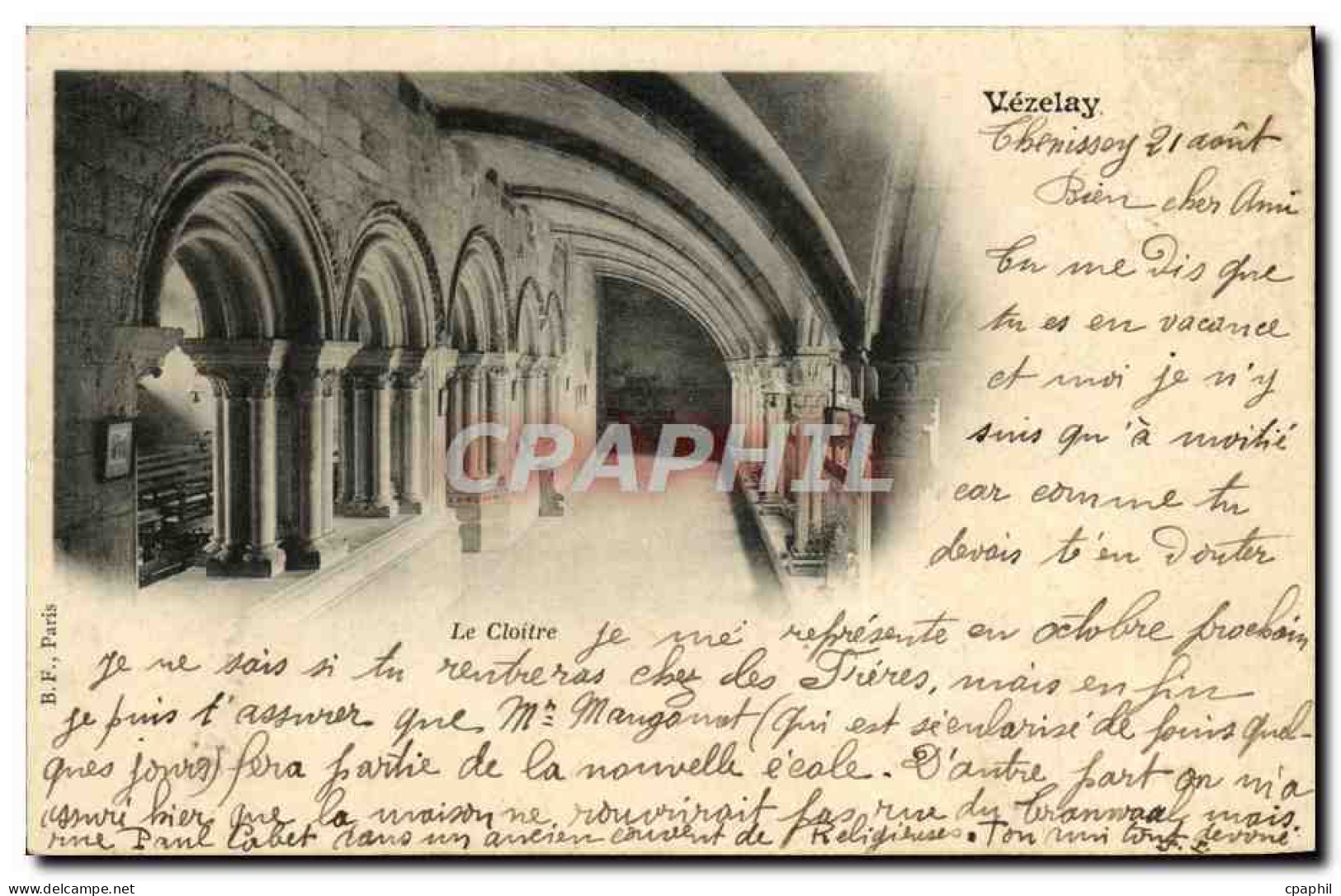 CPA Vezelay Le cloitre