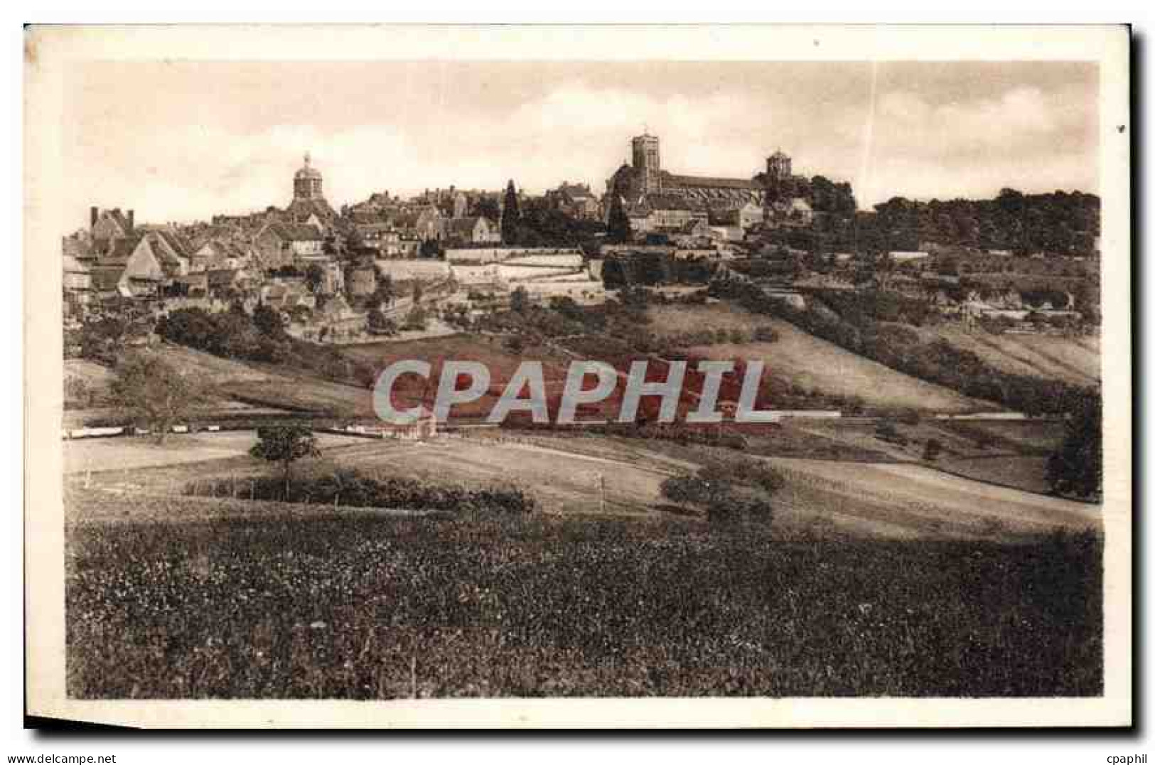 CPA Vezelay Panorama
