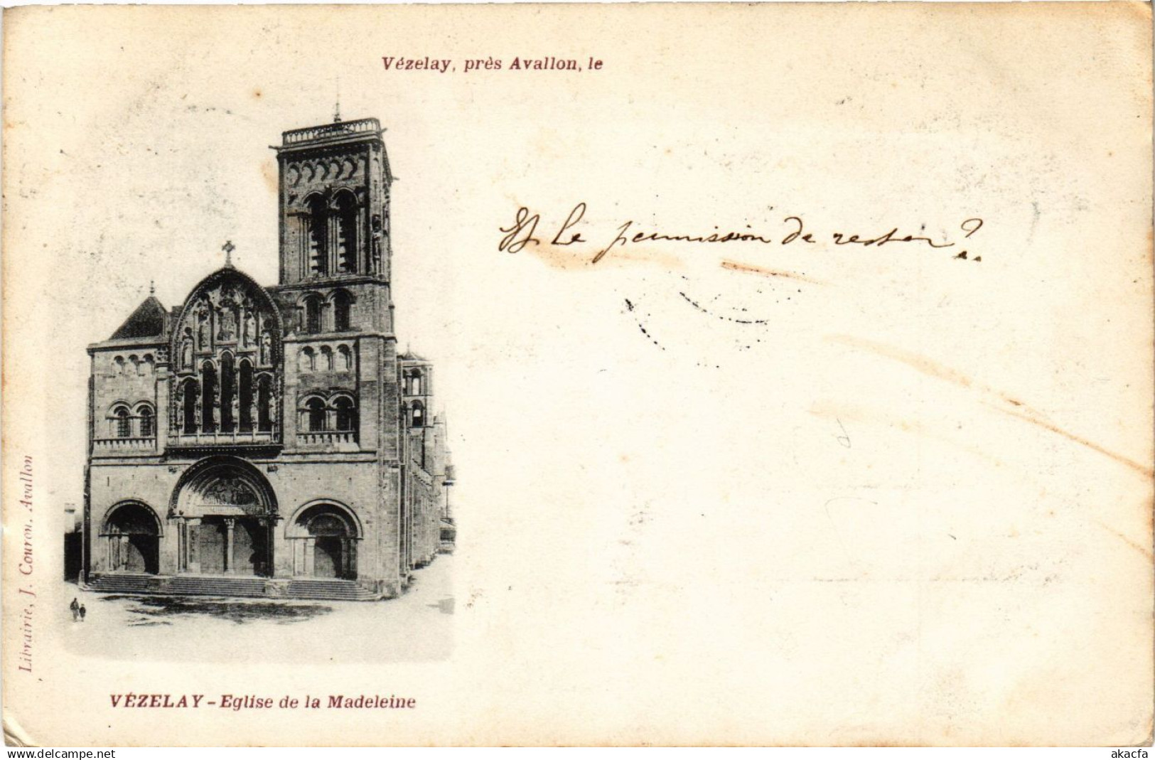 CPA VEZELAY pres AVALLON le .... - VEZELAY - Église de la Madeleine (656955)