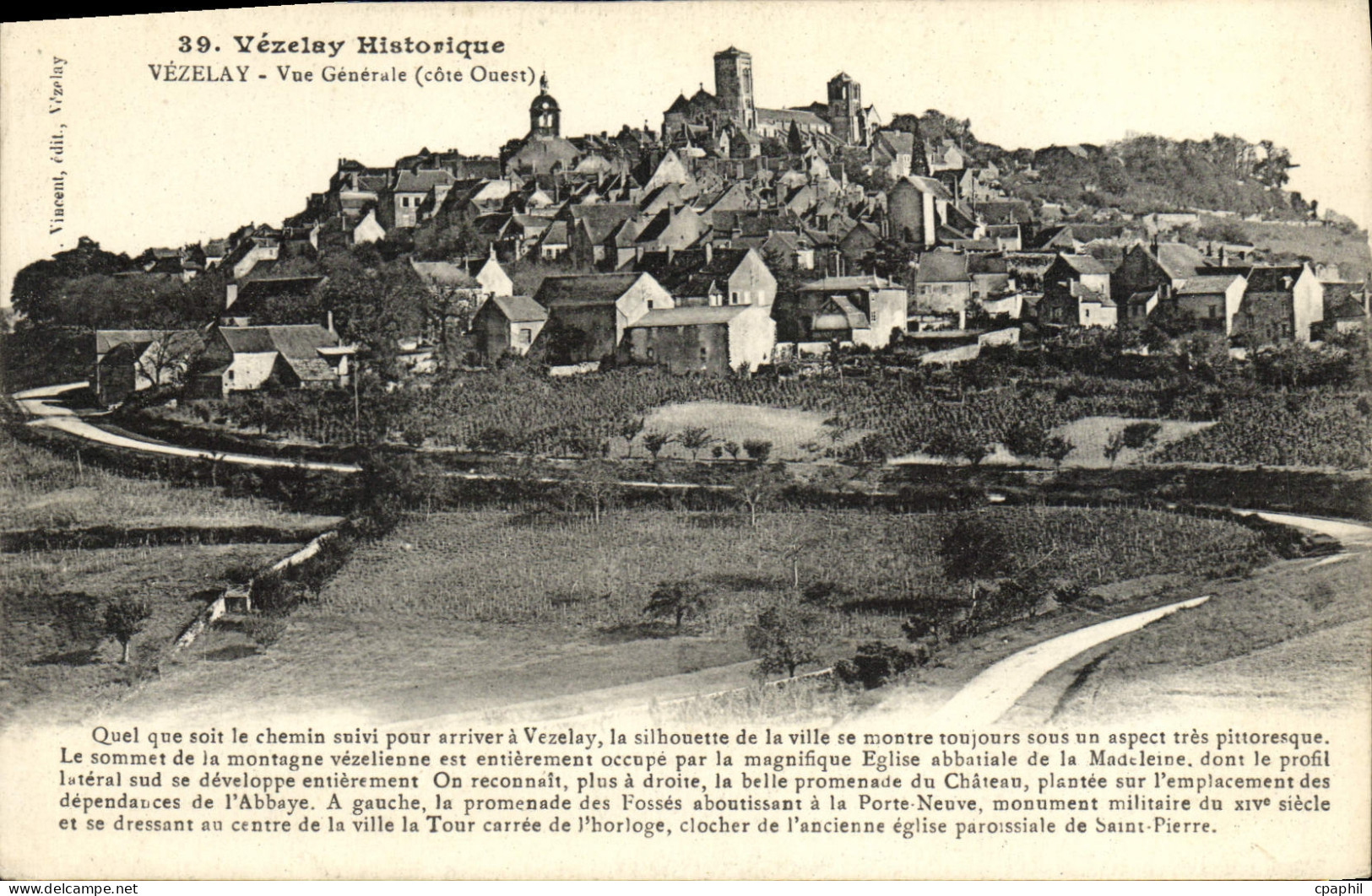 CPA Vezelay Vue generale