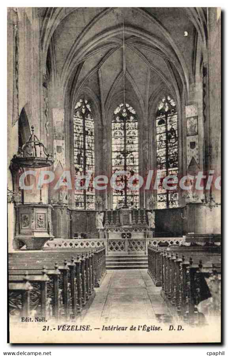 CPA Vezelise Interieur De I'Eglise