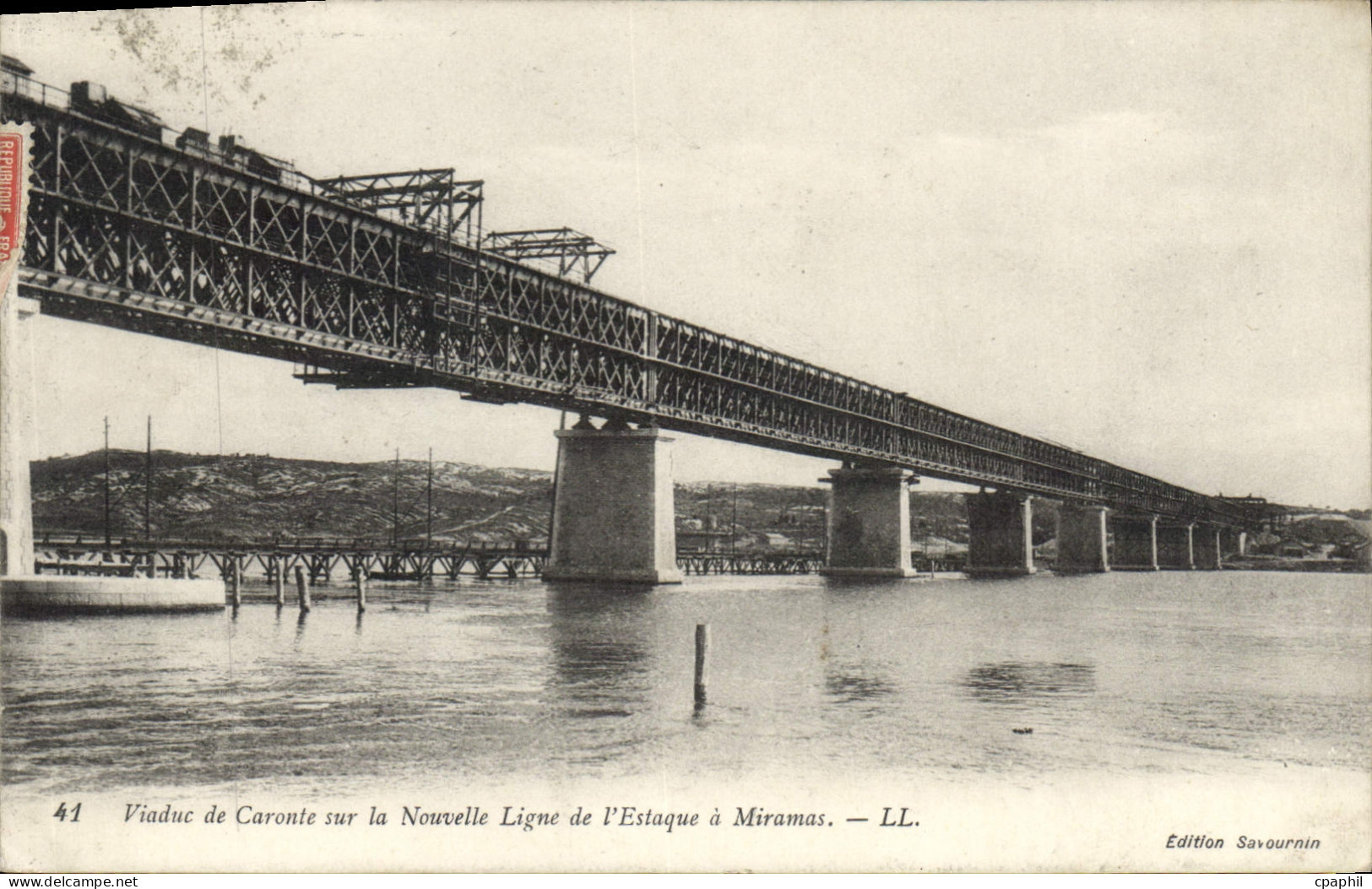 CPA Viaduc de Caronte sur la Nouvelle Ligne de l'Estaque a Miramas