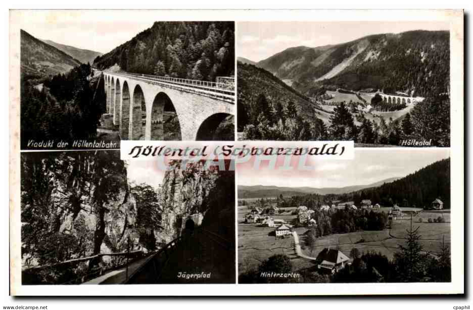 CPA Viadukt Der Hollentalbahn Schwarzwald Hollental