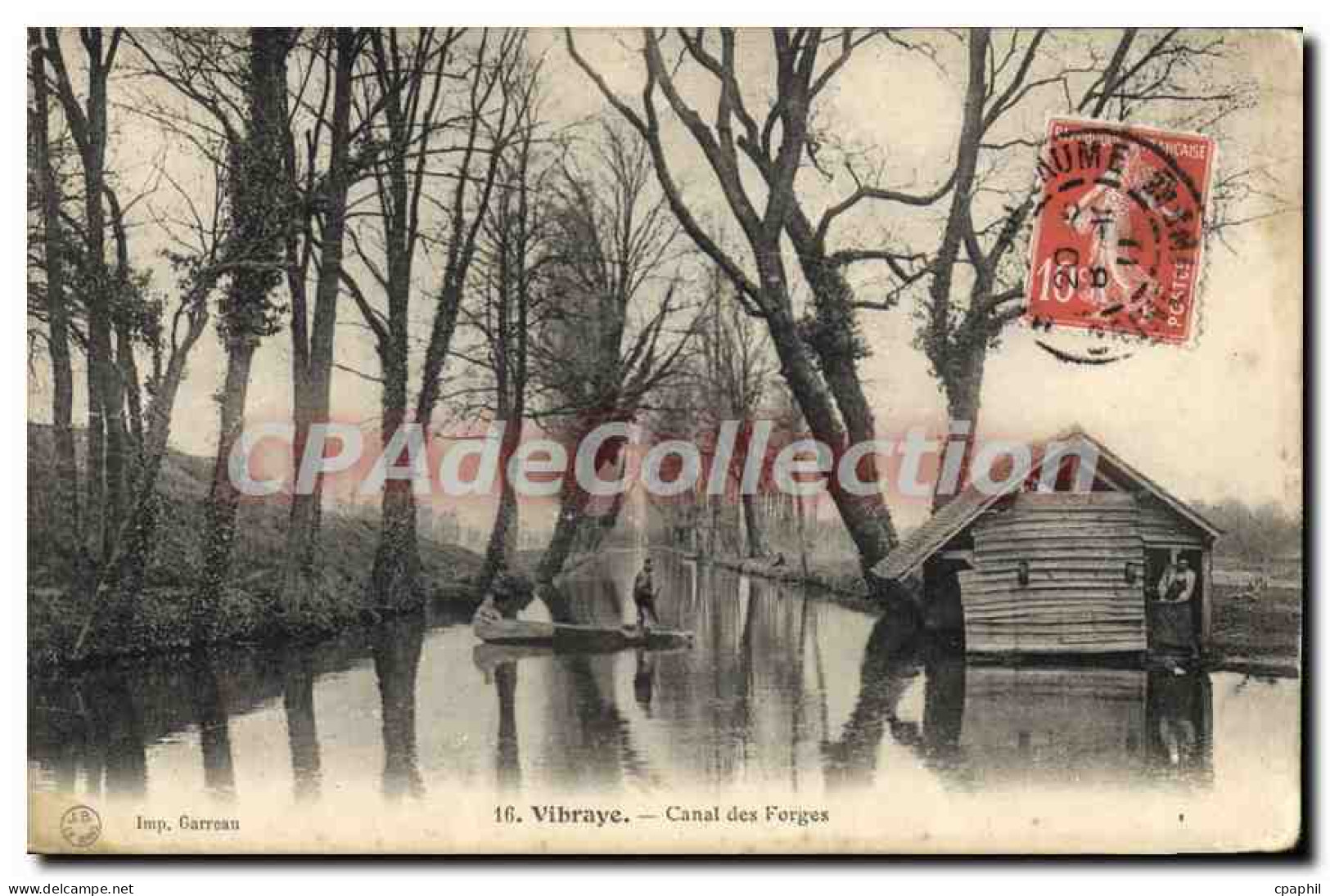 CPA Vibraye Canal des Forges