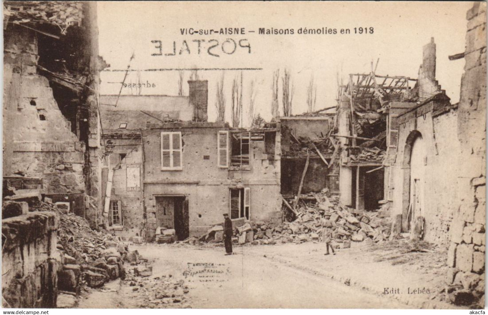 CPA VIC-SUR-AISNE Maison demolies (158270)