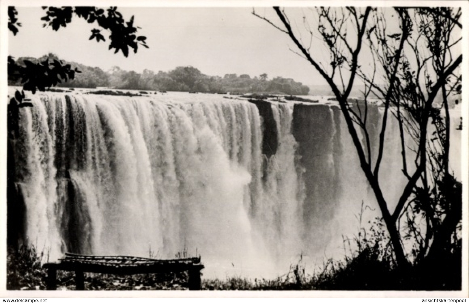 CPA Victoria Falls Zimbabwe Simbabwe, View of the Main Falls from the Rainforest, Wasserfall