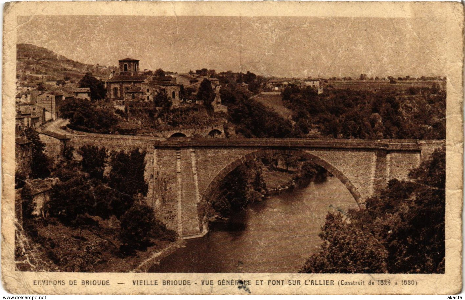 CPA VIEILLE-BRIOUDE - Env. de BRIOUDE - Vue générale et Pont (690597)