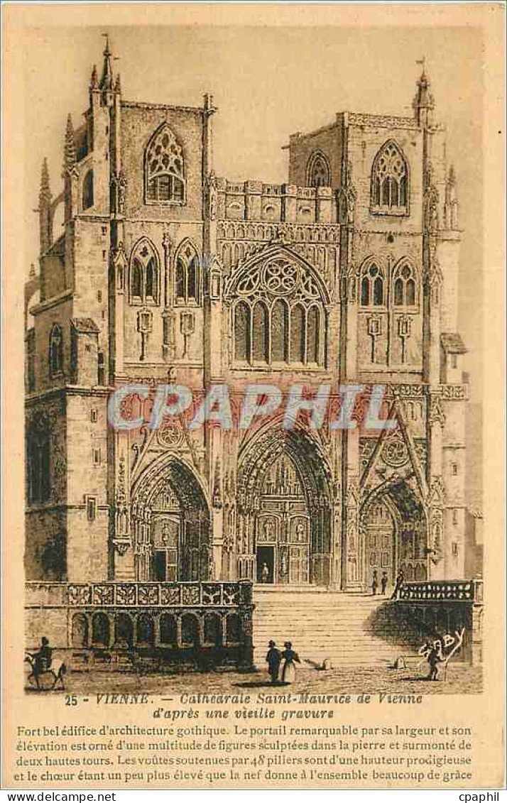 CPA VIENNE - Cathédrale Saint-Maurice de Vienne d'après une vieille gravure