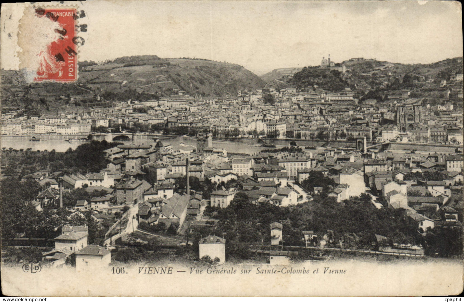 CPA Vienne Vue Generale sur Sainte Colombe et Vienne