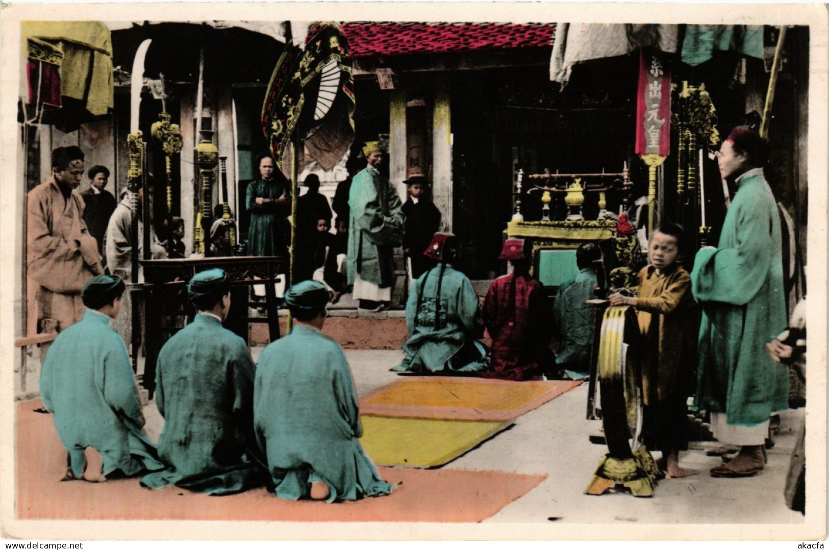 CPA VIETNAM INDOCHINA Nord Vietnam Ceremonie communale (957388)