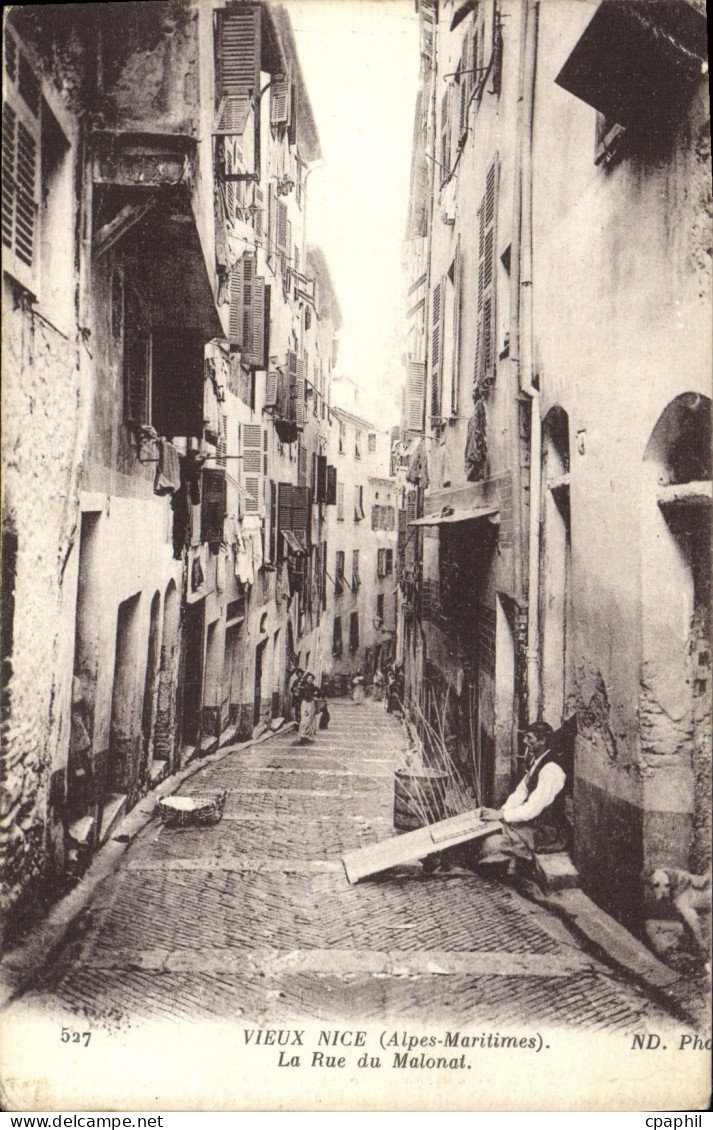 CPA Vieux Nice La Rue du Malonat