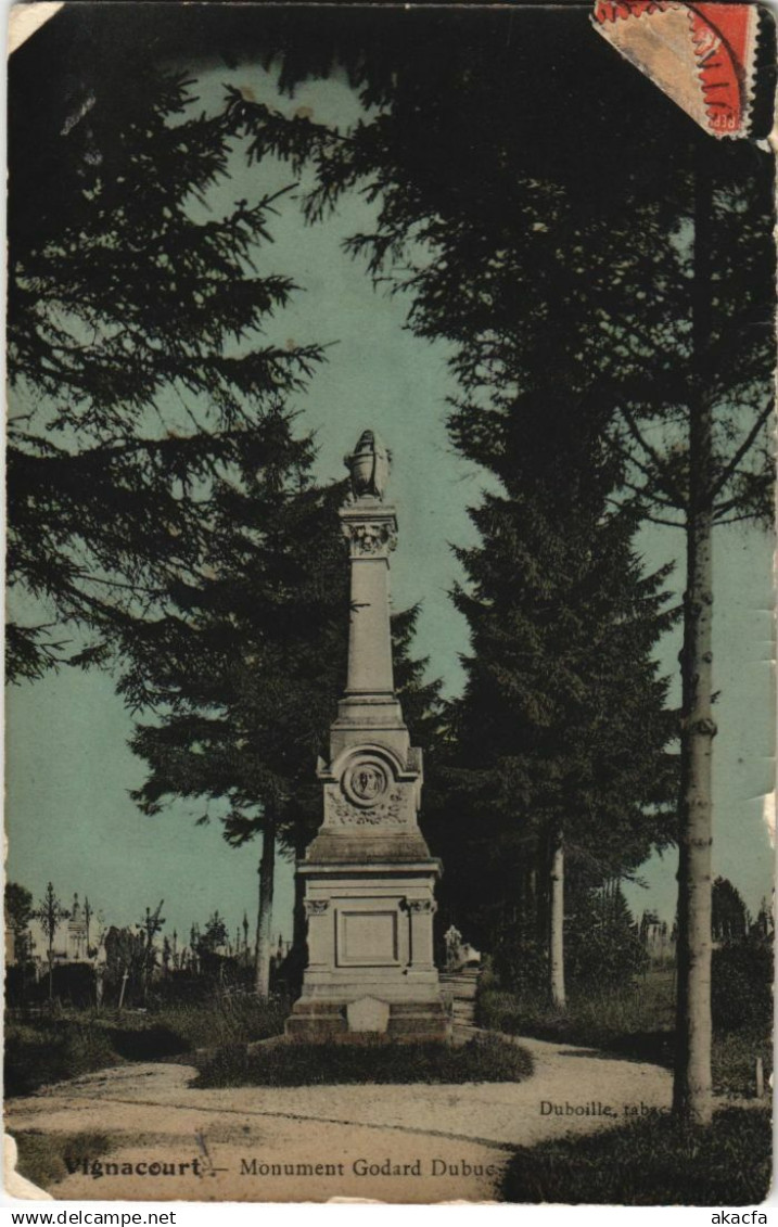 CPA VIGNACOURT Monument Godard Dubuc (17610)