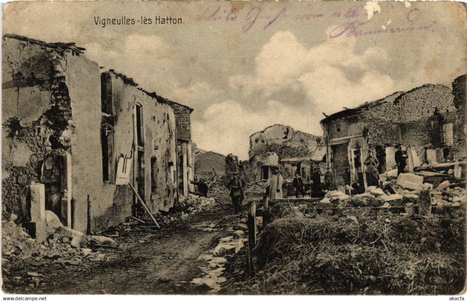 CPA Vigneulles-les-Hattonchatel - Rue - Strassenpartie - Ruines (1036919)