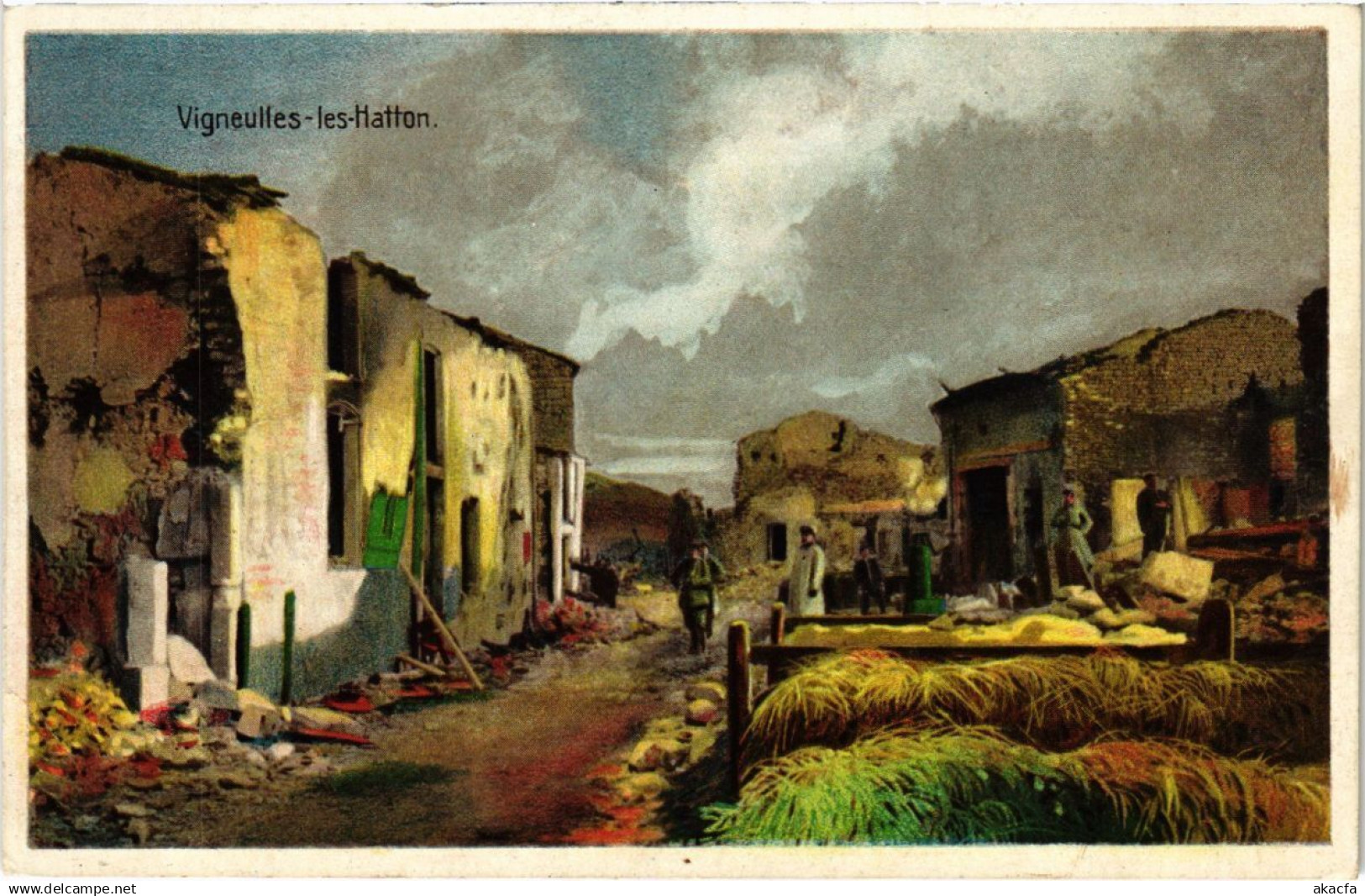 CPA Vigneulles-les-Hattonchatel - Rue - Strassenpartie - Ruines (1036944)