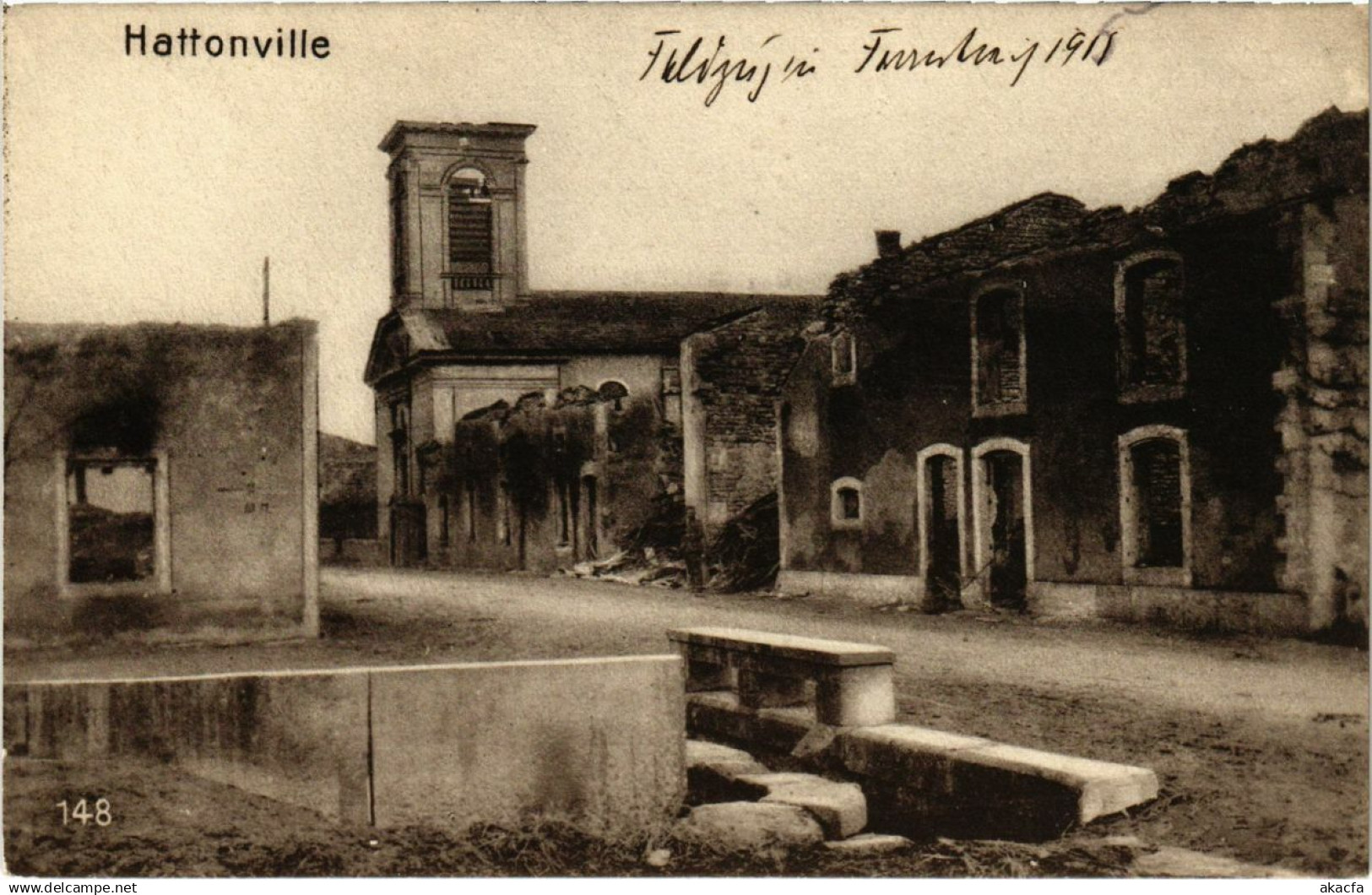 CPA Vigneulles-les-Hattonchatel - Rue - Strassenpartie - Ruines (1036973)