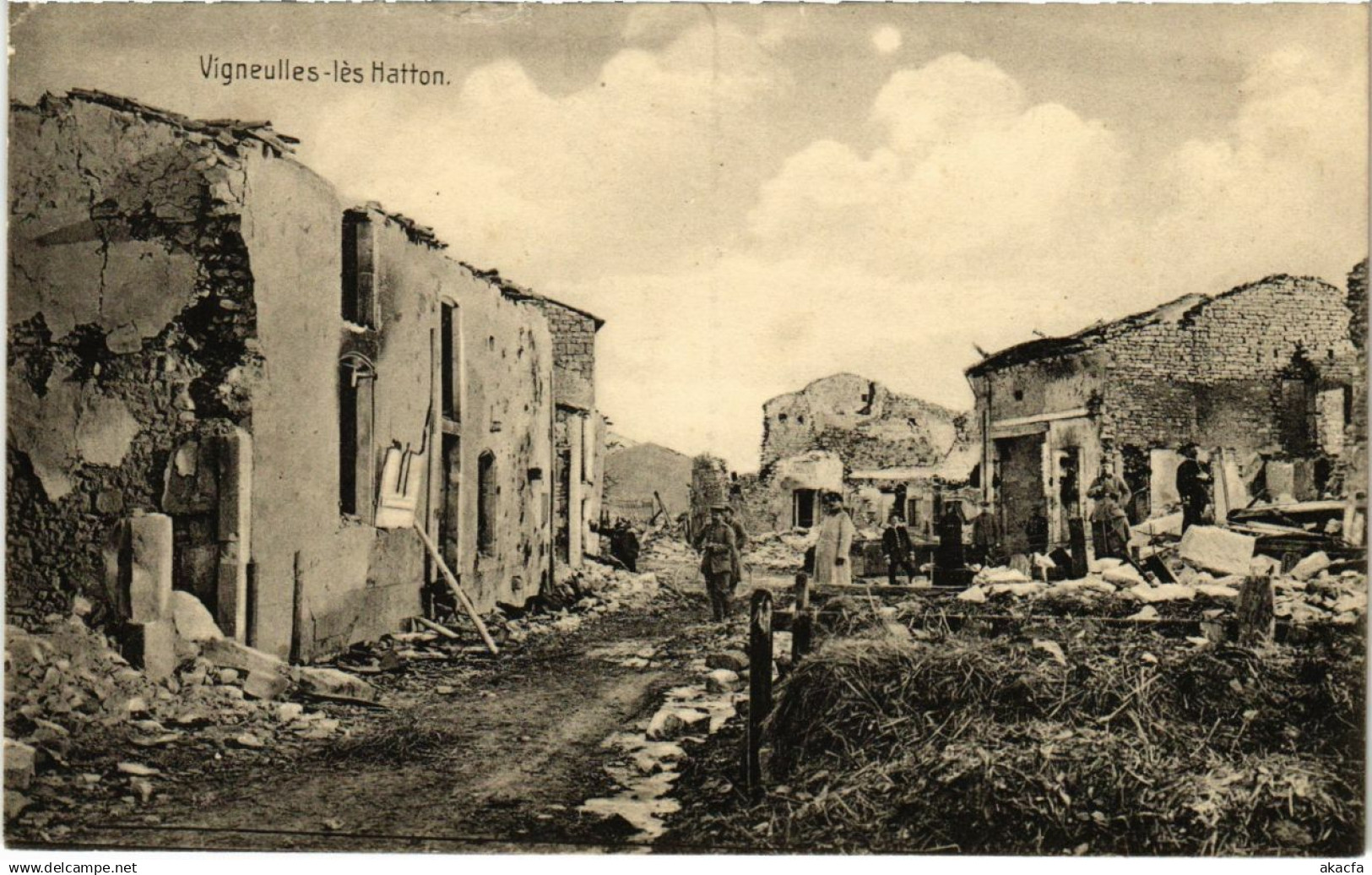 CPA Vigneulles-les-Hattonchatel - Rue - Strassenpartie - Ruines (1036974)