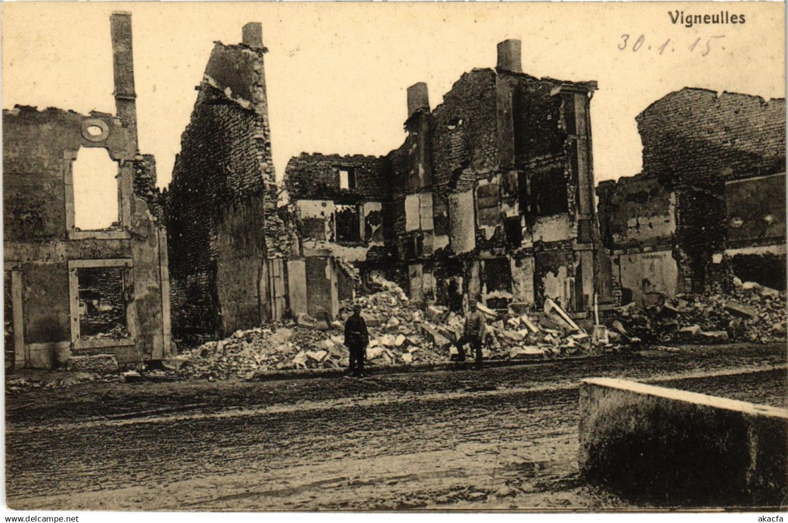 CPA Vigneulles-les-Hattonchatel - Rue - Strassenpartie - Ruines (1036975)