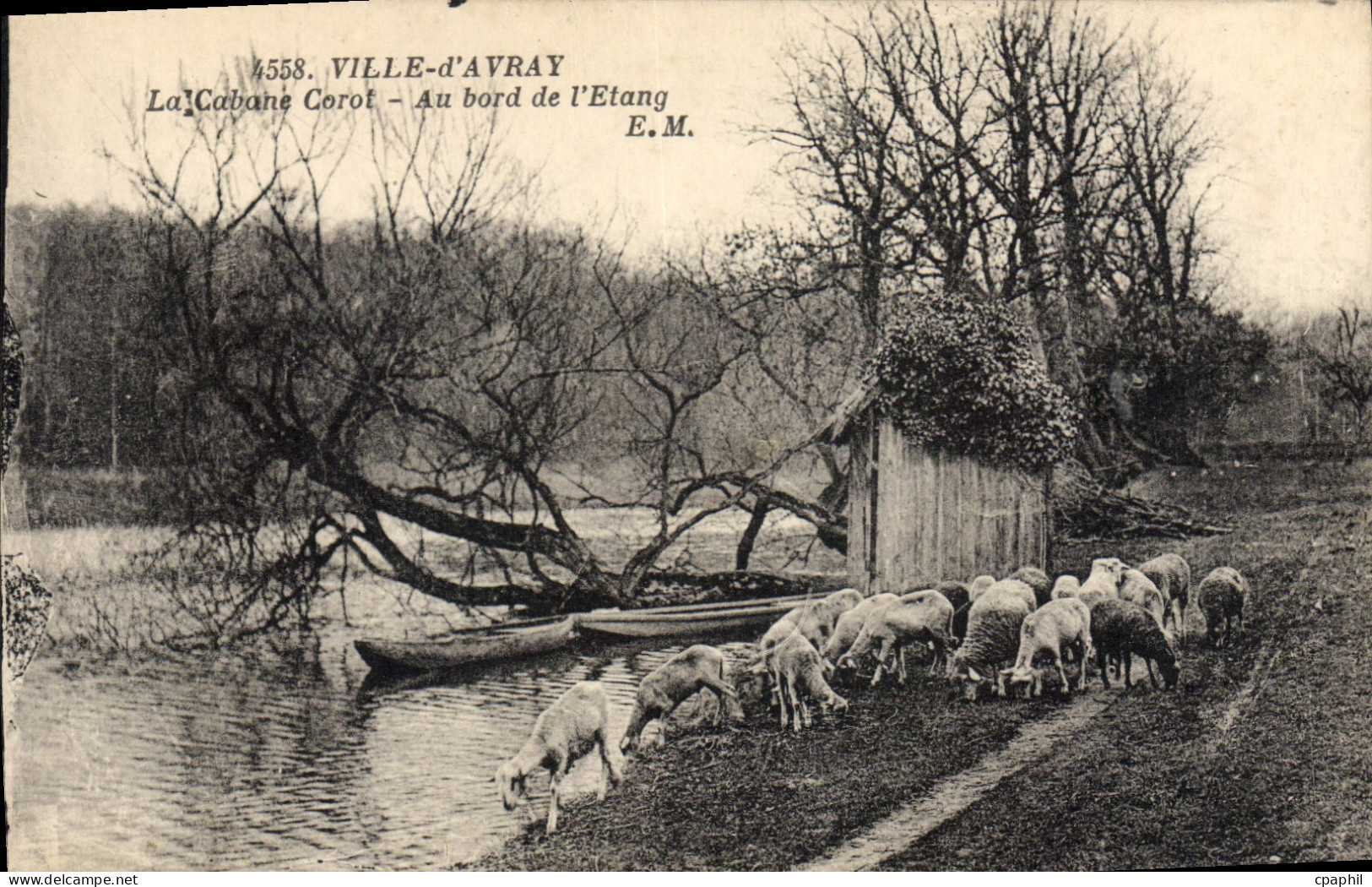 CPA Ville D'Avray La Cabane Corot Au Bord De I'Etang