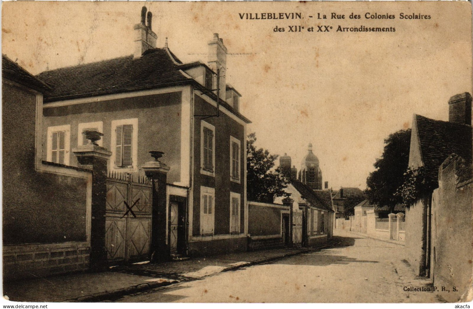 CPA Villeblevin La Rue des Colonies Scolaires FRANCE (1451916)