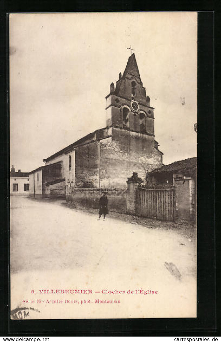 CPA Villebrumier, Clocher de l`Eglise