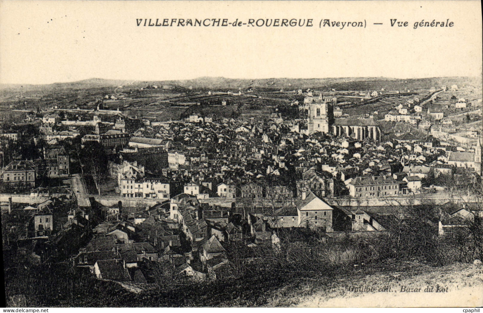CPA Villefranche de Rouergue Aveyron Vue generale
