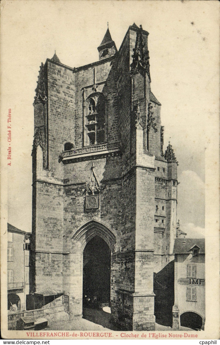CPA Villefranche De Rouergue Clocher de l'eglise notre dame