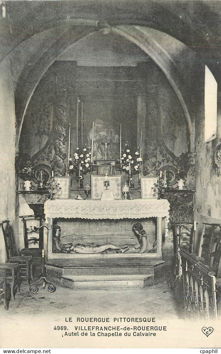 CPA Villefranche de Rouergue Le Rouergue Pittoresque Autel de la Chapelle du Calvaire