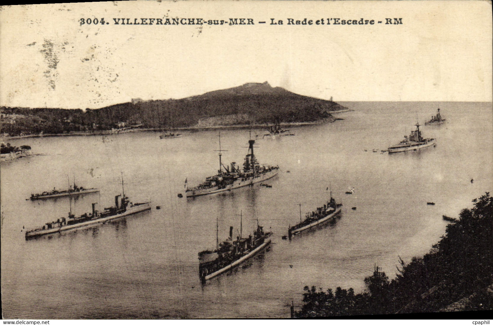CPA Villefranche Sur Mer La rade et l'escadre Bateaux