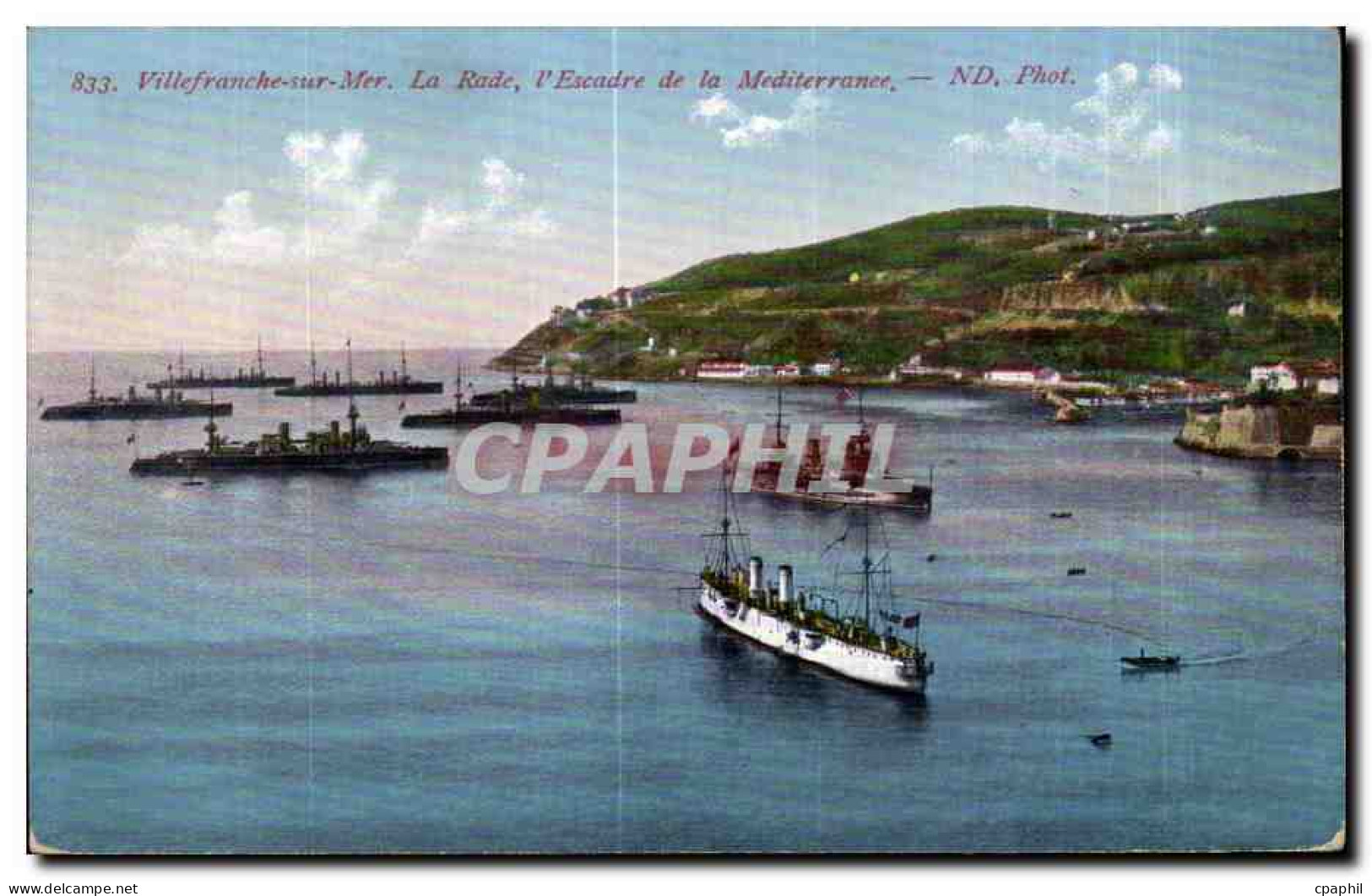 CPA Villefranche Sur Mer La Rade I Escadre de la Mediterranee Bateaux