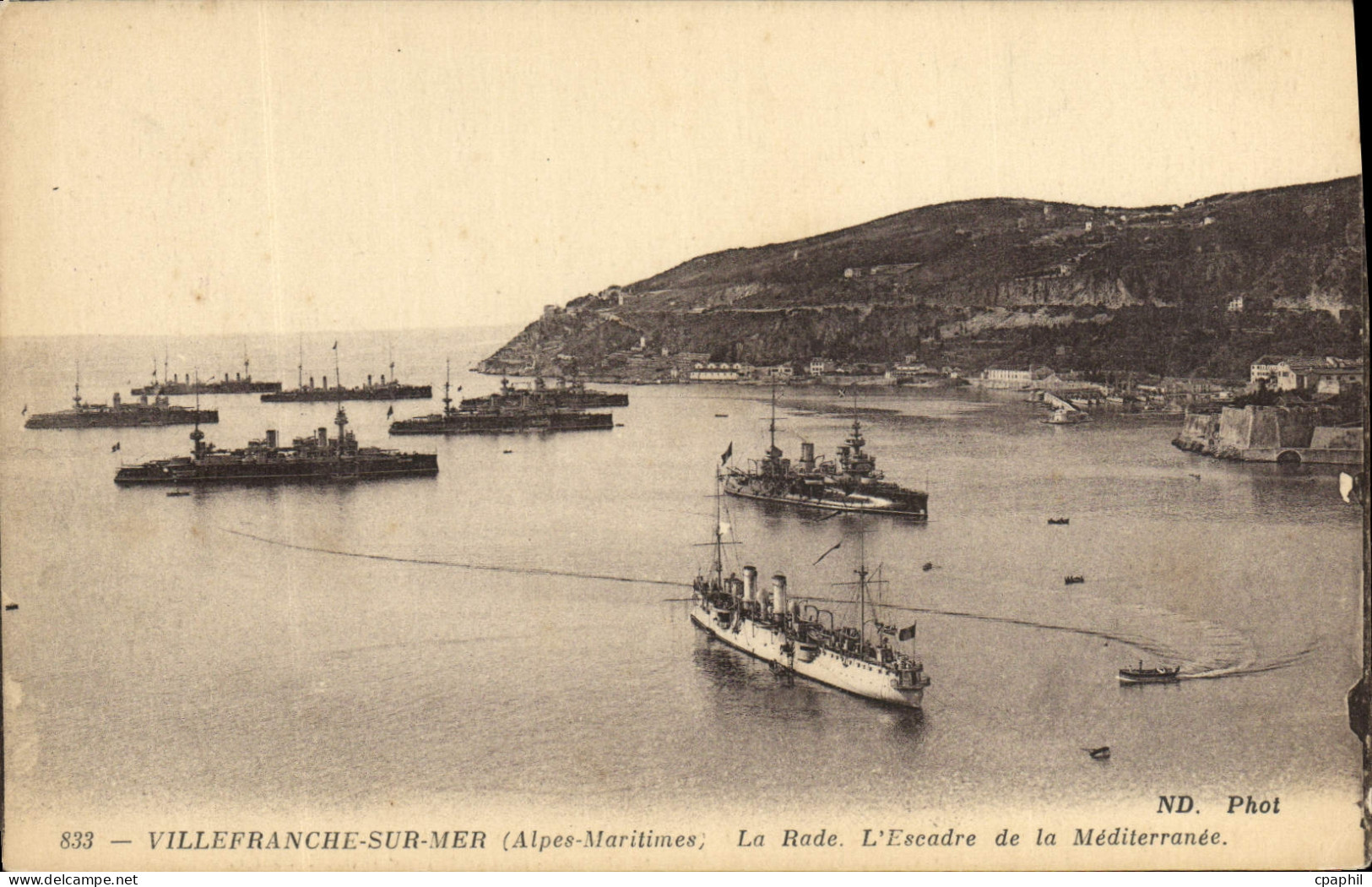 CPA Villefranche Sur Mer La Rade L'Escadre De La Mediterranee Bateaux