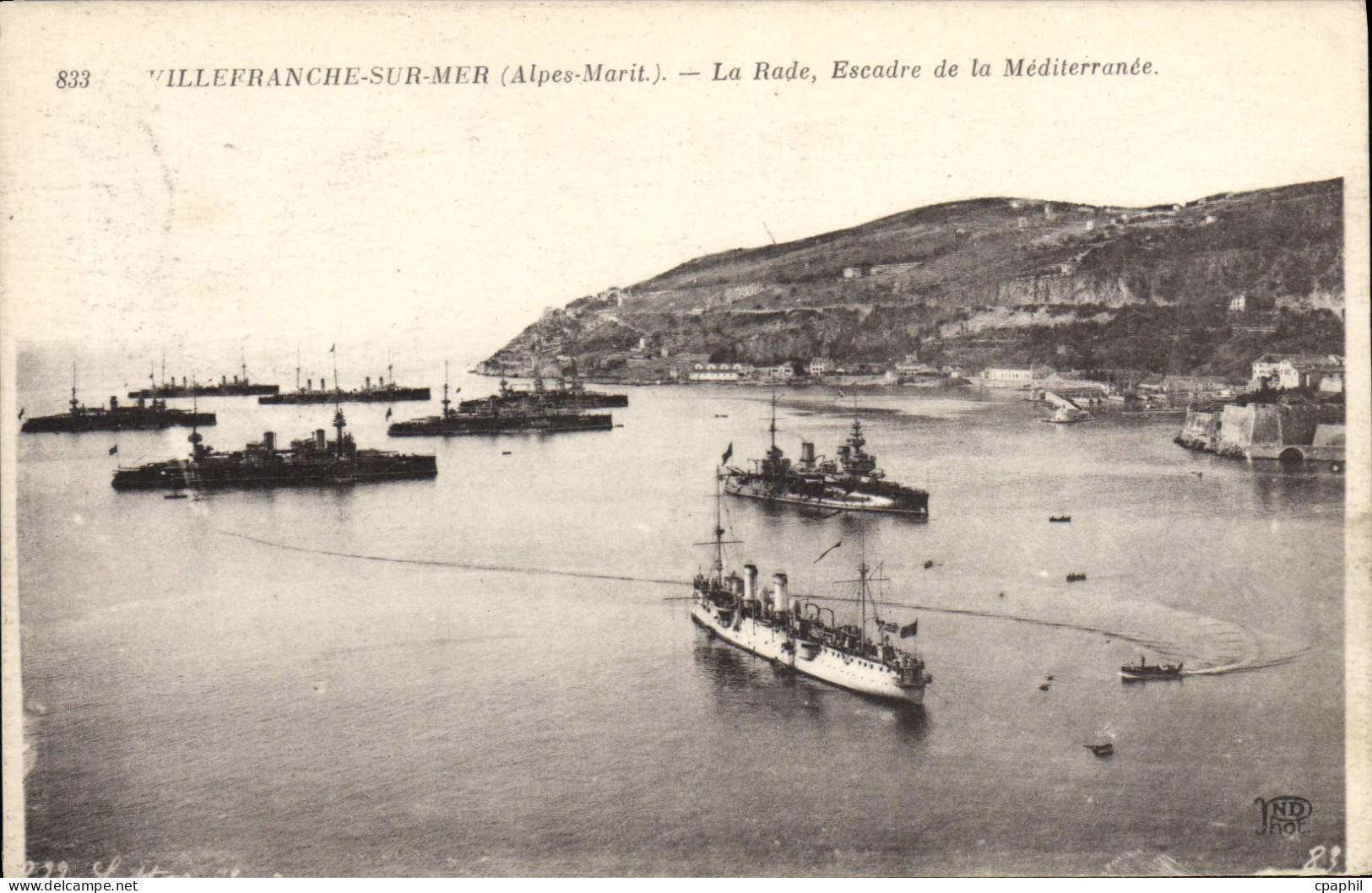 CPA Villefranche Sur Mer La Rade La rade Escadre de la Mediterranee Bateaux